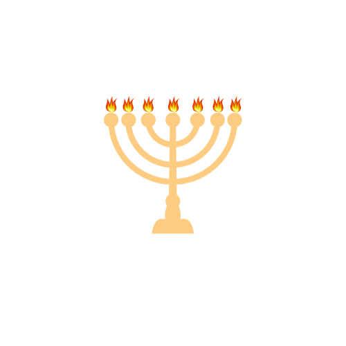 Image of a golden menorah